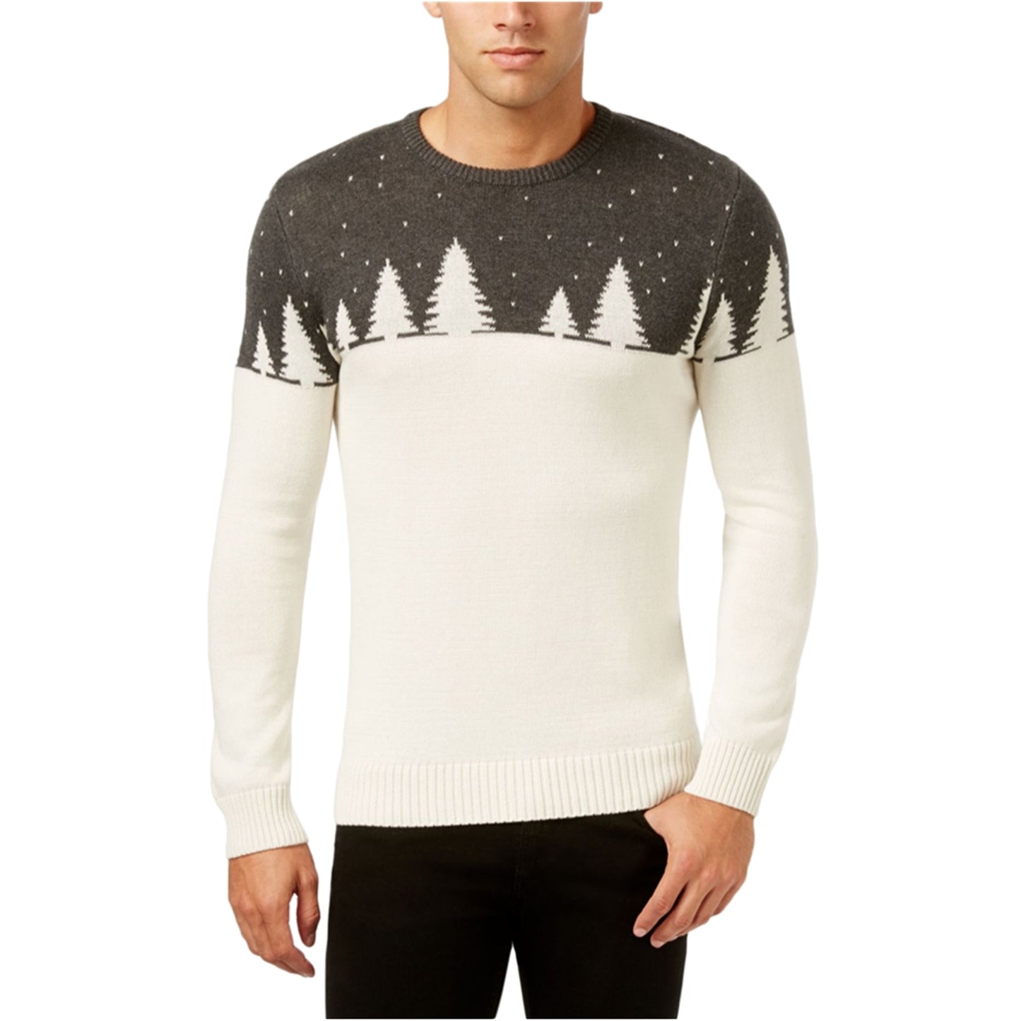 Suéter masculino de malha com blocos de cores Holiday Arcade, cinza, tamanho XX-G