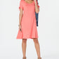 Vestido rodado feminino estilo &amp; co com manga amarrada, vermelho, tamanho PP