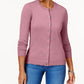Karen Scott Cardigan Feminino Gola Redonda Rosa Tamanho Pequeno Pequeno