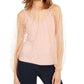 Blusa de tule com decote falso e detalhes em tule da INC International Concepts para mulheres, tamanho XX-G