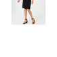 Vestido feminino JM Collection com decote em V e mangas curtas, preto, tamanho X-S