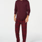 Conjunto de pijama de lã xadrez masculino Club Room, roxo, tamanho XX-G