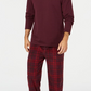 Conjunto de pijama de lã xadrez masculino Club Room, roxo, tamanho XX-G