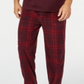 Conjunto de pijama de lã xadrez masculino Club Room, roxo, tamanho XX-G