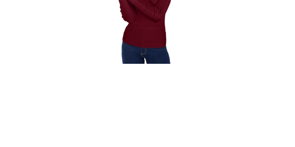 Blusa feminina Hippie Rose manga comprida com decote em V vermelho tamanho XS