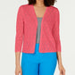 Cardigan feminino Pointelle Completer da Charter Club, rosa, tamanho médio