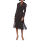 Vestido feminino Anne Klein Ritz Dot Fit and Flare, cinza, tamanho 4