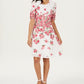 Vestido feminino Charter Club com ajuste evasê e renda, branco, tamanho P