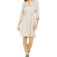 Vestido-camisa utilitário liso feminino Style &amp; Co., cinza, tamanho X-S
