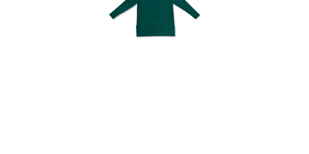 Suéter feminino com decote em V e bainha de faixa, verde, tamanho médio, estilo &amp; co