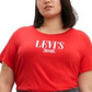 Camiseta Levi's Feminina Logo Vermelha Tamanho 2X