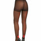 Meia-calça feminina INC International Concepts com costura traseira e coração, preta, tamanho X-S