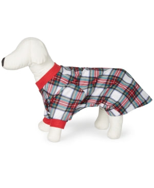 Pijama Família Combinando Pet Stewart Xadrez Pijama Família Stewart Xadrez Stewart Xadrez Branco Tamanho XX-Grande