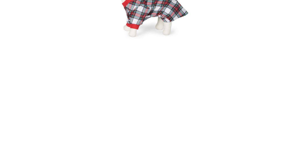 Pijama Família Combinando Pet Stewart Xadrez Pijama Família Stewart Xadrez Stewart Xadrez Branco Tamanho XX-Grande