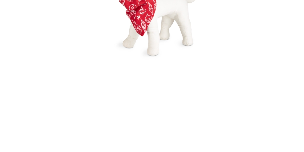 Pijama Família com Estampa de Enfeite Combinando, Bandana para Animais de Estimação, Vermelho, Tamanho P