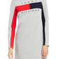 Vestido Camiseta Tommy Hilfiger Mini Logo Feminino Cinza Tamanho XS
