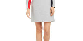 Vestido Camiseta Tommy Hilfiger Mini Logo Feminino Cinza Tamanho XS