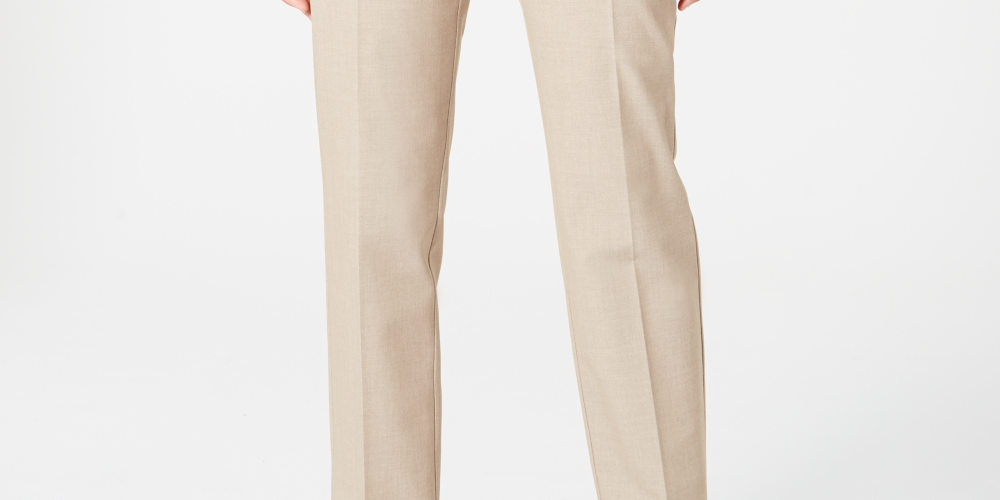 Calça feminina Charter Club Slim Leg Ankle, bege, tamanho 14 Petite