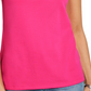 Regata feminina Karen Scott com acabamento em ilhós rosa, tamanho extrapequeno