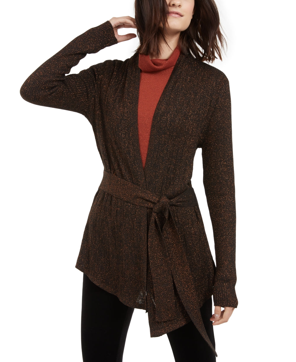 Cardigan metálico feminino INC International Concepts marrom tamanho X-Large