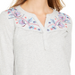 Blusa bordada feminina Style &amp; Co, cinza, tamanho pequeno