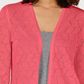 Cardigan feminino Pointelle Completer da Charter Club, rosa, tamanho pequeno