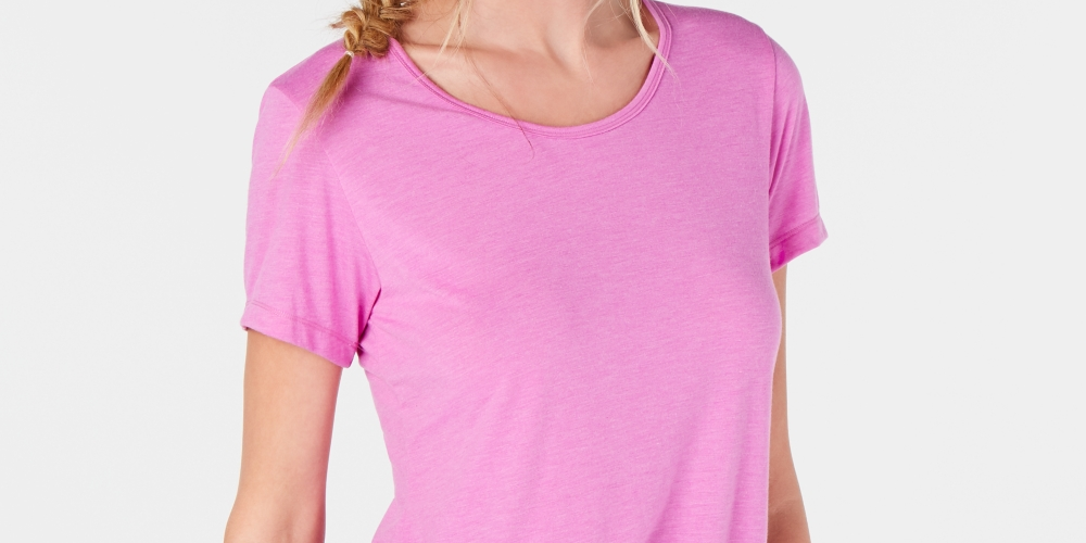 Camiseta feminina Ideology Fitness Running Roxa Tamanho X-S