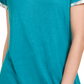 Camiseta feminina com acabamento metálico da INC International Concepts, verde, tamanho X-S