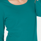 Karen Scott Blusa Feminina de Algodão com Decote Redondo Azul Tamanho Pequeno Médio