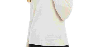 Camiseta feminina com decote em V e punho mesclado Charter Club, bege, tamanho extragrande