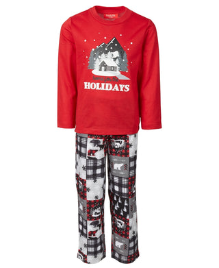 Pijama Família Feminino Combinando Infantil Cabana Patchwork Conjunto Cinza Tamanho 2T/3T