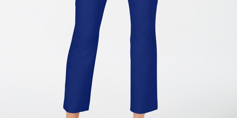 Calça feminina cropped reta INC International Concepts, azul, tamanho 6