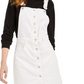Vestido macacão de veludo cotelê feminino Oat, branco, tamanho 10