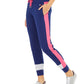 Calça jogger feminina Tommy Hilfiger Sport Colorblocked azul tamanho pequeno