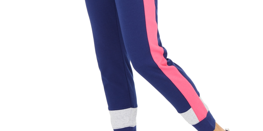 Calça jogger feminina Tommy Hilfiger Sport Colorblocked azul tamanho pequeno