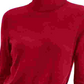 Suéter feminino de gola alta JM Collection, vermelho, tamanho grande