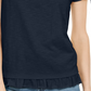 Blusa feminina com mangas amarradas e babados, estilo &amp; co, azul, tamanho pequeno