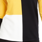 Blusa Alfani Feminina Ombro Caído Colorblock Amarelo Tamanho Pequeno Médio