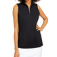 Blusa feminina sem mangas com decote careca Charter Club, preta, tamanho extragrande