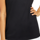 Blusa feminina sem mangas com decote careca Charter Club, preta, tamanho extragrande