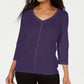 Karen Scott Top Feminino Gola V com Tachas Roxo Tamanho GG