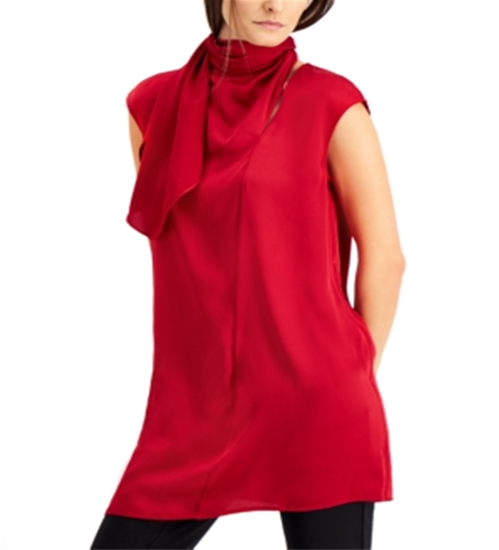 Blusa túnica lisa feminina Alfani vermelha tamanho X-G