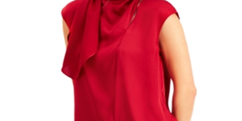 Blusa túnica lisa feminina Alfani vermelha tamanho X-G