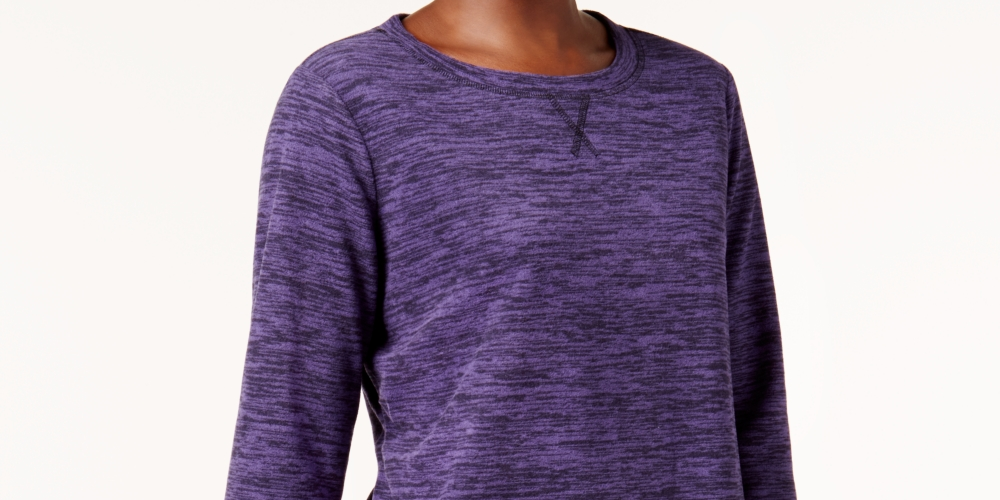 Moletom Karen Scott Feminino Marled Roxo Tamanho Pequeno GG