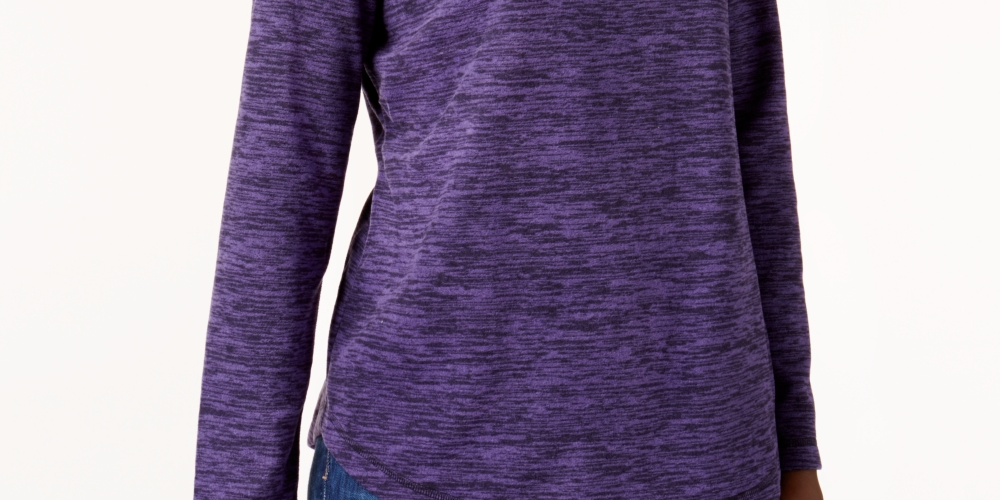 Moletom Karen Scott Feminino Marled Roxo Tamanho Pequeno GG