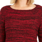 Suéter túnica feminino com babados e bainha estilo &amp; co, vermelho, tamanho pequeno M