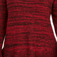 Suéter túnica feminino com babados e bainha estilo &amp; co, vermelho, tamanho pequeno M