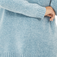 Karen Scott Suéter Feminino Plus com Gola V em Chenille Azul Pastel Tamanho 1X