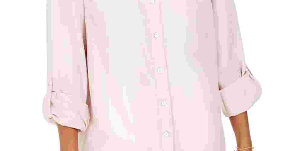 Camisa feminina Style &amp; Co com um bolso, rosa, tamanho extragrande