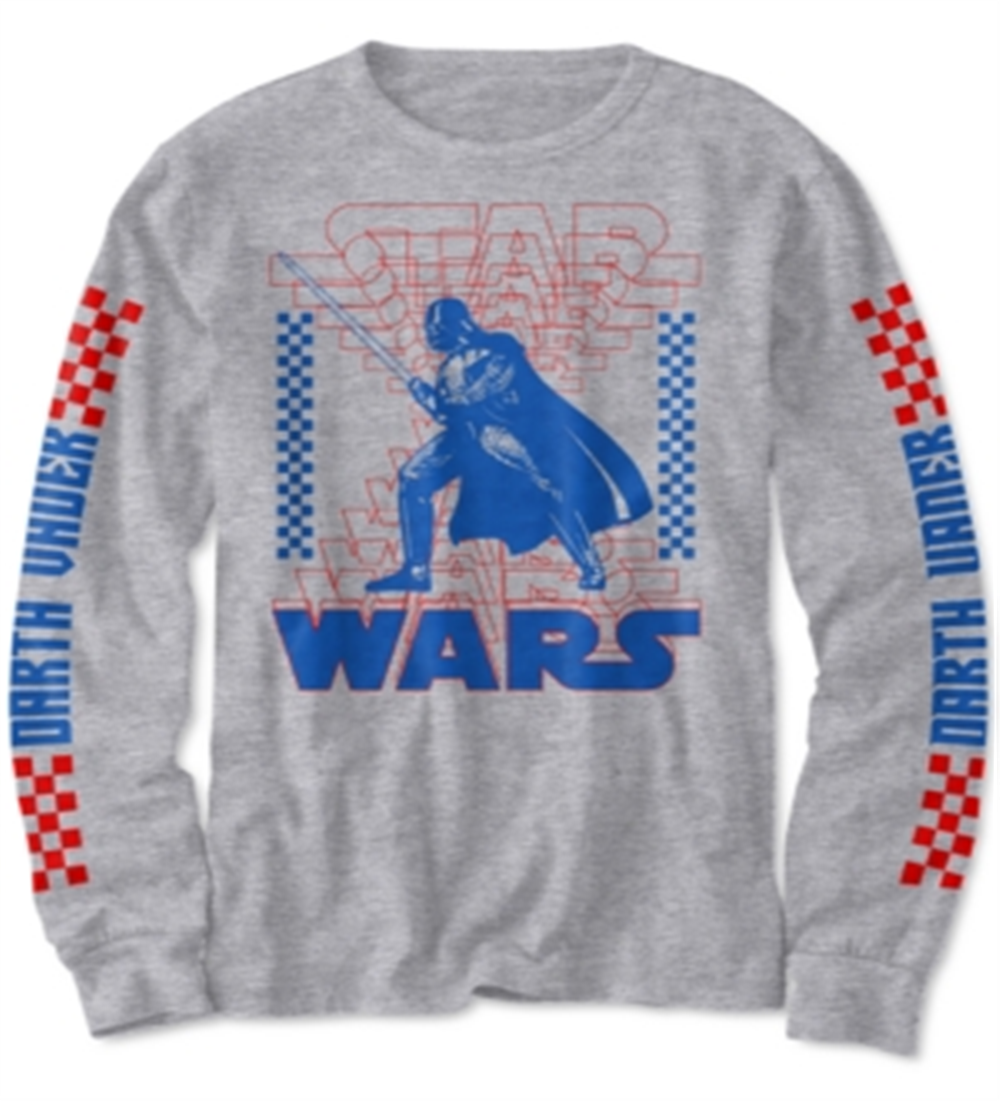 Camiseta Star Wars Big Boy's Sith Lord Vader Cinza Tamanho Médio